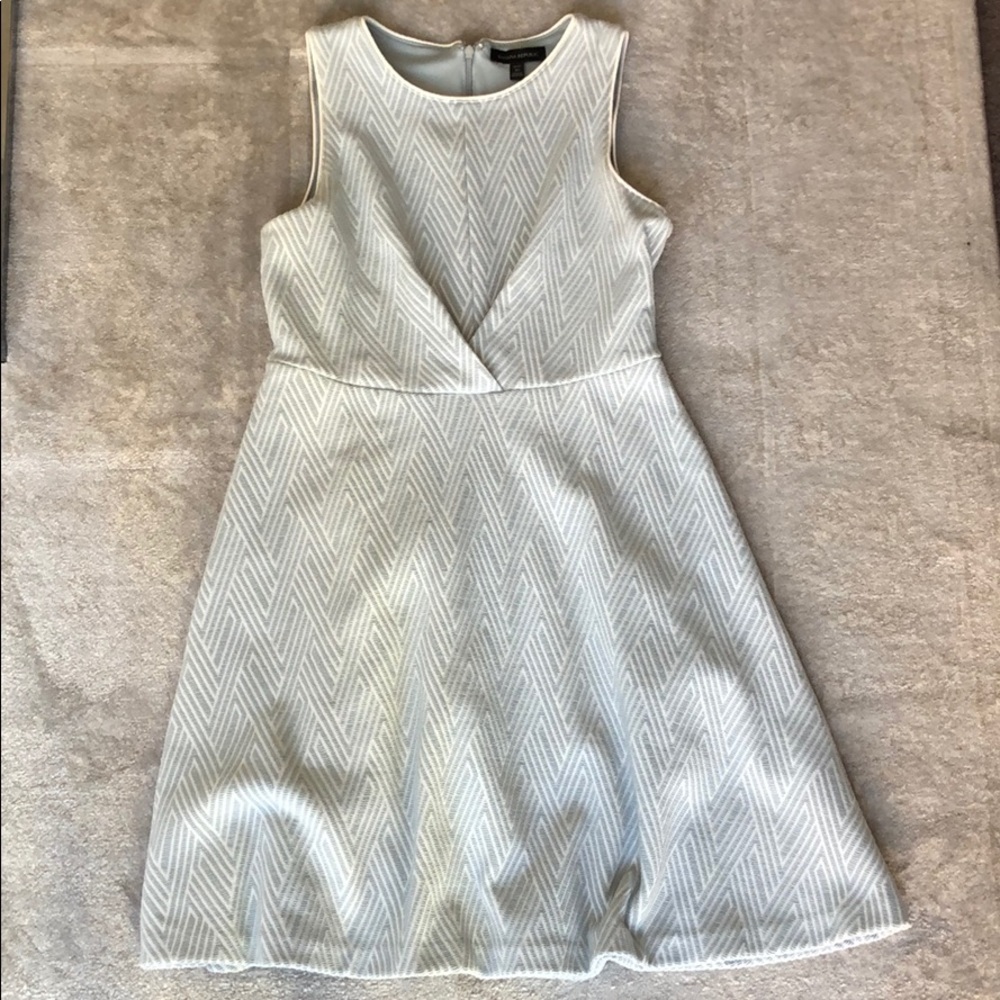 Banana Republic - A-line Light Blue & White Dress in Petite